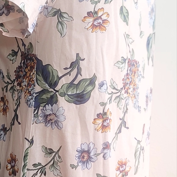 GERARD DAREL VALORA FLORAL-PRINT KNITTED V-NECK SHORT SLEEVE WOMEN'S SIZE MEDIUM - Picture 15 of 16